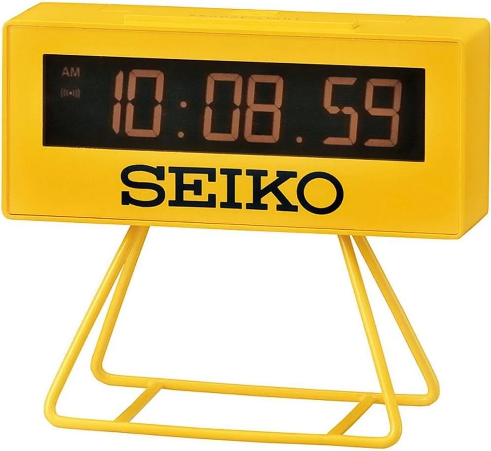 Digital Alarm Clock in Yellow by Seiko 