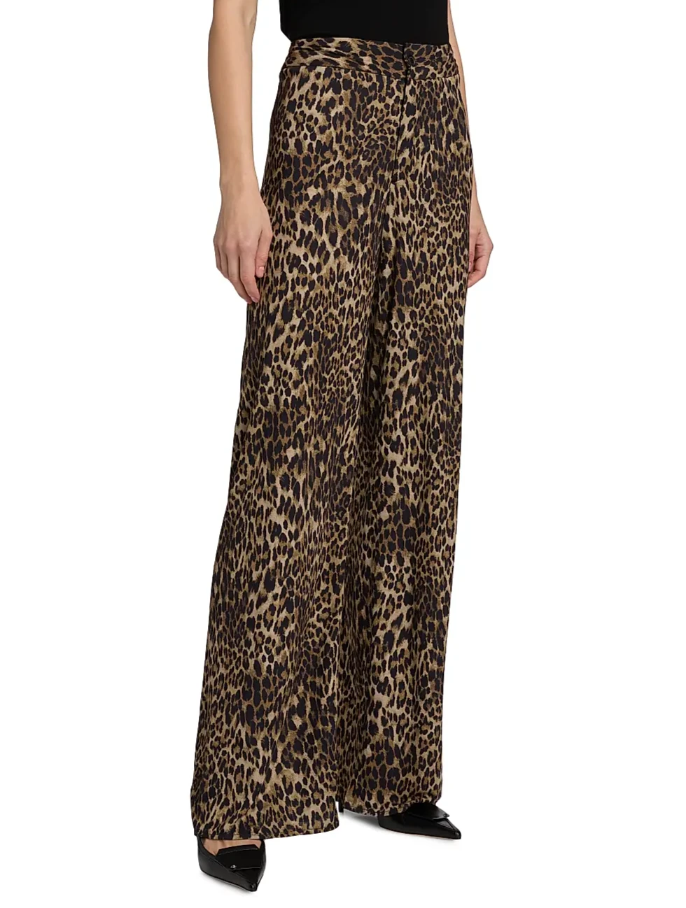 Kiana Leopard Wide-Leg Pants by Nili Lotan