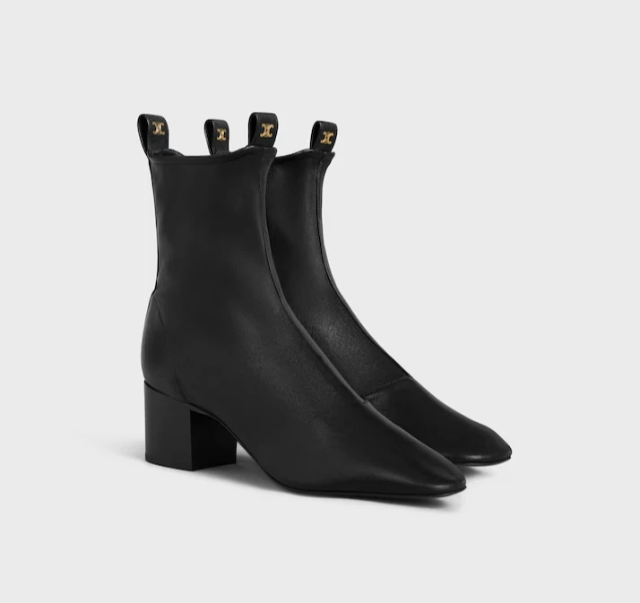 Cheri Zipped Boot in Stretch Lambskin by Céline