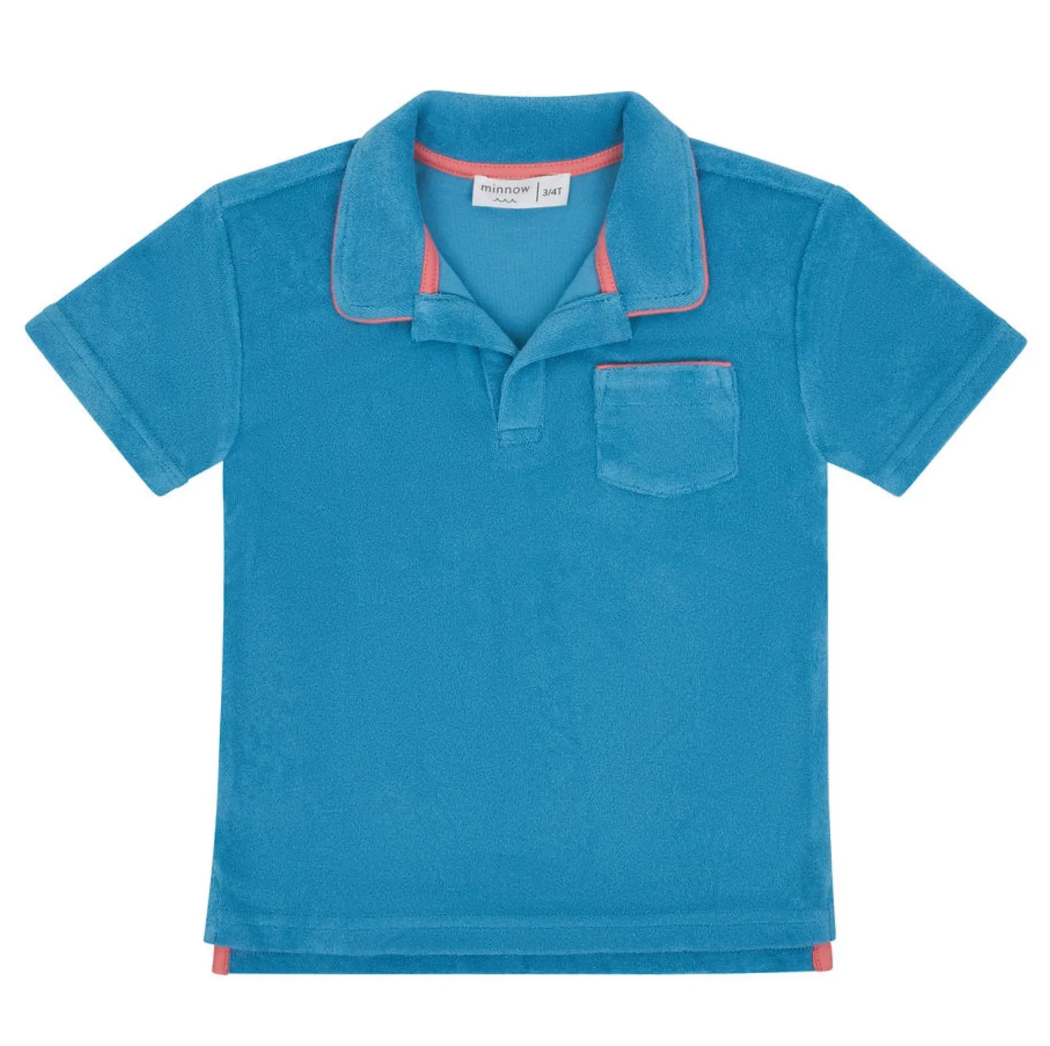 Boyr French Terry Polo in Cerulian Blue by Minnow