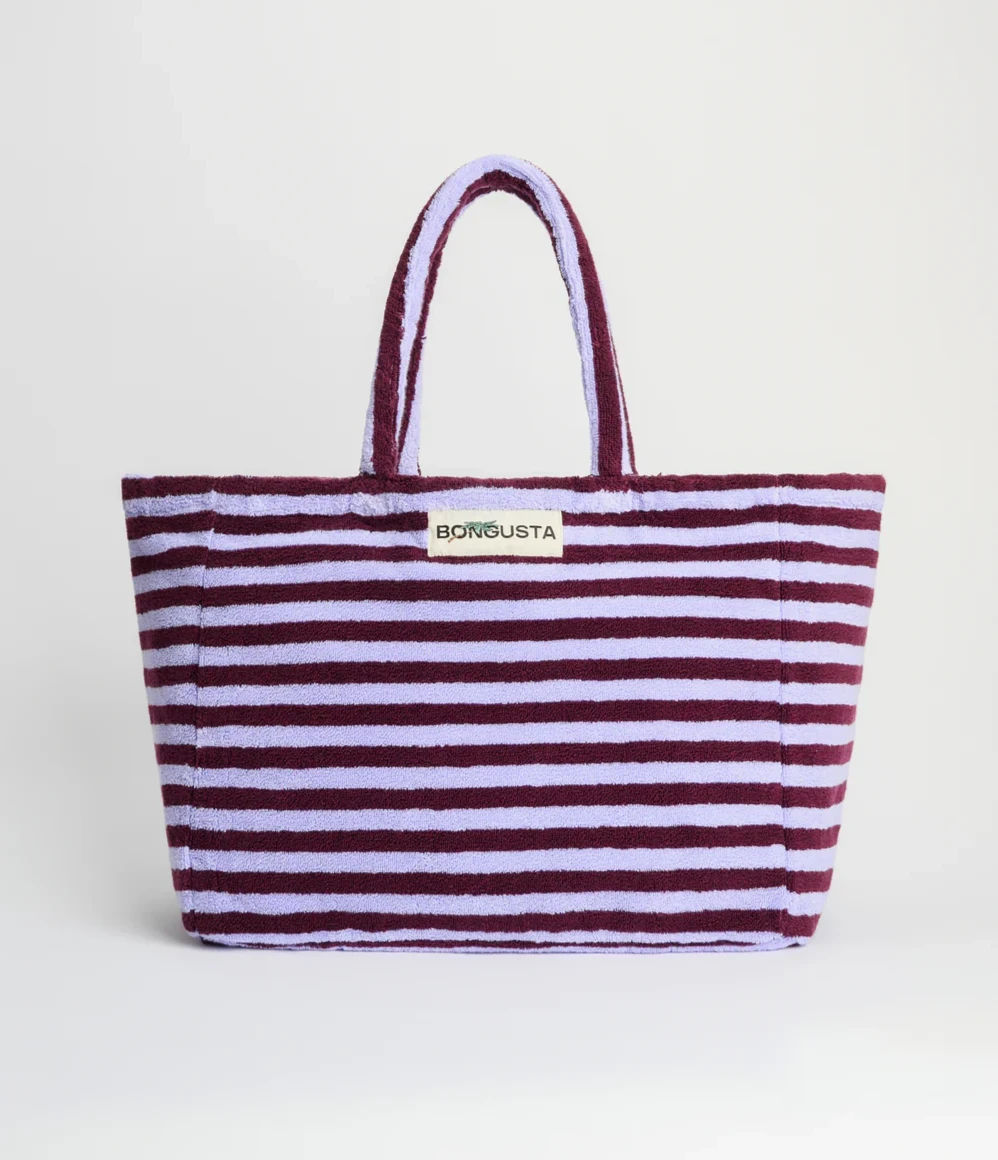 Naram Weekend Bag in Wine & Lavender Blue by Bongusta